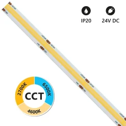 Bande LED COB IP20 5m 8+8W/MT 24V CCT 2700K-6500K