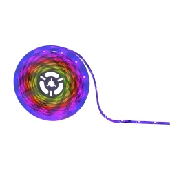 Bande LED numérique d'intérieur 5m, en plastique, multicolore, LED intégrée