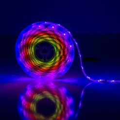 Bande LED numérique d'intérieur 5m, en plastique, multicolore, LED intégrée