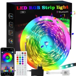 Bande LED RGB 20M avec télécommande et application pour décoration intérieure et extérieure