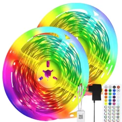 Bande LED RGB 15M avec télécommande et application - ZMH