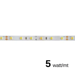 Bande LED 5W/MT 24V 610 lm/m 3000K Bobine de 5 mètres IP20