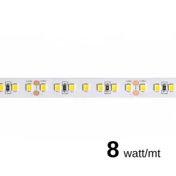 Bande LED 8W/MT 24V 1093 lm/m 3000K Bobine de 5 mètres IP20
