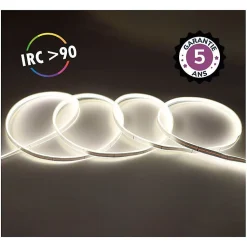 Bandeau LED COB 4000K - 5m - 320LED/m - IP65 - 24V - Dimmable