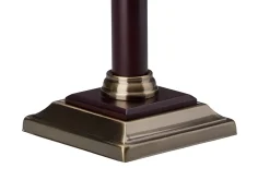 BANKIR Lampe à poser laiton antique verre/métal/bois -E27 60W - ampoule non incluse