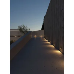 Beneito & Faure - Mis R Wall 3W LED Spot encastrable, Applique murale ronde IP65 Interrupteur 2700K/3200K/4000K - Corten