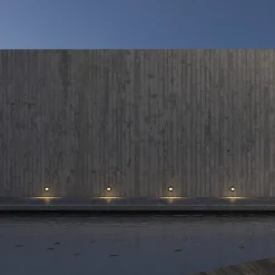 Beneito & Faure - Mis R Wall 3W LED Spot encastrable, Applique murale ronde IP65 Interrupteur 2700K/3200K/4000K - Corten