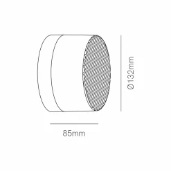 Beneito Faure Applique LED Oma 8W, IP65, Interrupteur CCT 2000K/2800K/4000K, Plafonnier Mural Vintage en Aluminium Ambre