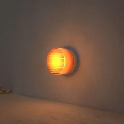 Beneito Faure Applique LED Oma 8W, IP65, Interrupteur CCT 2000K/2800K/4000K, Plafonnier Mural Vintage en Aluminium Ambre