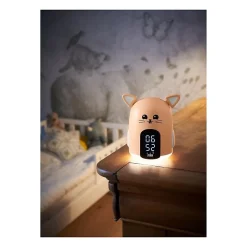Bigben - Reveil Veilleuse Mia - Design Chat - Eclairage LED Reglable - Reveil Lumineux