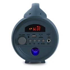 BIGBEN PARTYBTLITEDB - Enceinte lumineuse sans fil - Bluetooth - Micro inclus - Effets lumineux - 50W - Dark blue
