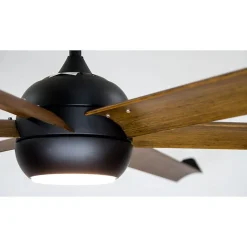 Bigcooleco un super déstratificateur aluminium laqué noir simili bois très grand taille moderne DC 236 Cm KlassFan