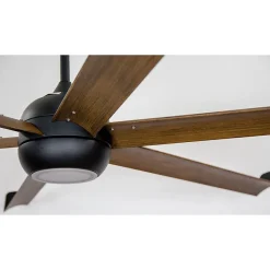 Bigcooleco un super déstratificateur aluminium laqué noir simili bois très grand taille moderne DC 236 Cm KlassFan