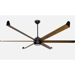 Bigcooleco un super déstratificateur aluminium laqué noir simili bois très grand taille moderne DC 236 Cm KlassFan