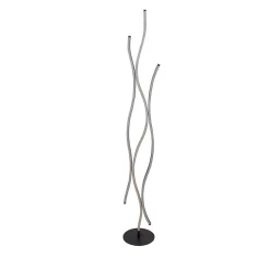 Bloom Lampadaire LED Swirl, Noir Effet Bois