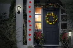 Borne d'éclairage extérieur LED 'Clint' , en métal et plastique noir, avec LED intégrée, luminaires d'allée