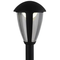Borne d'éclairage extérieur LED 'Clint' , en métal et plastique noir, avec LED intégrée, luminaires d'allée