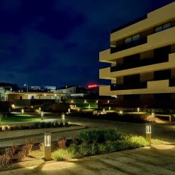 Borne d'éclairage LED de jardin HT:70CM 13W 3000K blanc chaud IP65 ASLO