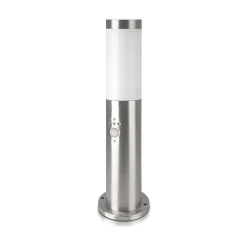 Borne de Jardin Acier Inoxydable avec Détecteur 45cm IP44 pour Ampoule E27 - SILAMP