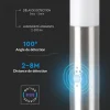 Borne de Jardin Acier Inoxydable avec Détecteur 80cm IP44 pour Ampoule E27 - SILAMP