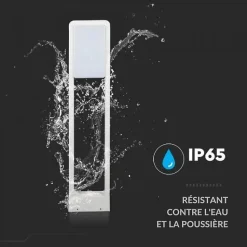 Borne de Jardin Design Blanche 10W LED Samsung IP65 - Blanc Chaud 2300K - 3500K - SILAMP