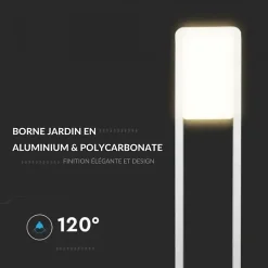 Borne de Jardin Design Blanche 10W LED Samsung IP65 - Blanc Neutre 4000K - 5500K - SILAMP