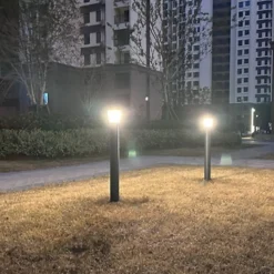 Borne de Jardin Grise 7W 80cm IP54 - Blanc Chaud 2300K - 3500K - SILAMP