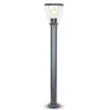 Borne de Jardin Lanterne Noire 80cm IP44 pour Ampoule E27 - SILAMP
