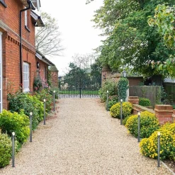 Borne de Jardin Lanterne Noire 80cm IP44 pour Ampoule E27 - SILAMP