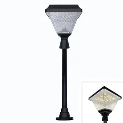 Borne de Jardin Solaire Crépusculaire IP65 2W - Blanc Chaud 2300K - 3500K - SILAMP