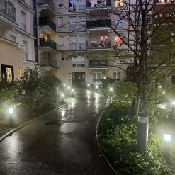 Borne de Jardin Solaire 60cm Noire 3000K/6400K - SILAMP