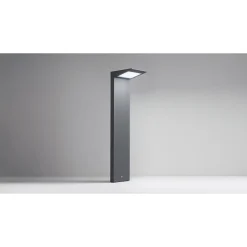 Borne de terre LED solaire 2,2W alimentée par batterie avec photovoltaïque gris foncé IP54