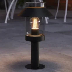 Borne d'extérieur Caprera taille S noir E27 25W IP44 GoodHome