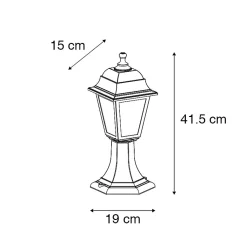 Borne d'extérieur classique noire 44 cm IP44 - Capital