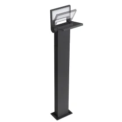 Borne d'extérieur moderne anthracite 60 cm avec LED IP54 - Zane