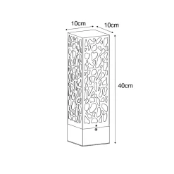 Borne d'extérieur moderne noire 40 cm IP44 - Nicole