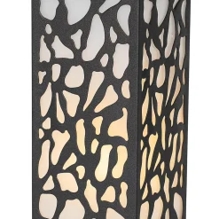 Borne d'extérieur moderne noire 40 cm IP44 - Nicole