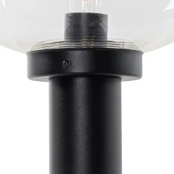 Borne d'extérieur moderne noire 50 cm - Elly