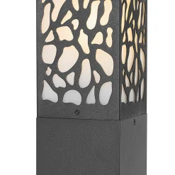 Borne d'extérieur moderne noire 60 cm IP44 - Nicole