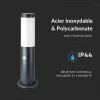 Borne Extérieur Anthracite avec Détecteur 110cm IP44 pour Ampoule E27 - SILAMP