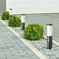 Borne Extérieur Anthracite avec Détecteur 45cm IP44 pour Ampoule E27 - SILAMP