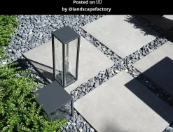 Borne extérieur CLAIRE en verre avec 1xE27 - Anthracite - Lucide