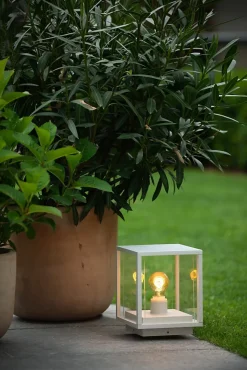 Borne extérieur CLAIRE en métal avec 1xE27 - Blanc - Lucide