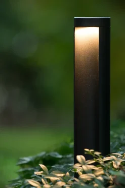 Borne extérieur COMBO en aluminium avec LED intégré - Noir - Lucide