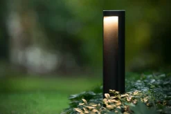 Borne extérieur COMBO en aluminium avec LED intégré - Noir - Lucide