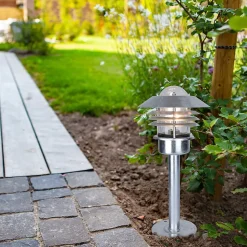 Borne extérieur Engla IP44 E27 ⌀21 x H.45cm gris galva