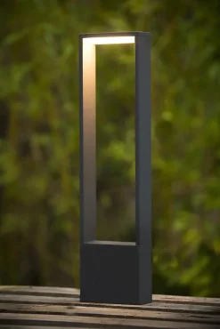 Borne extérieur GOA en aluminium avec LED intégré - Anthracite - Lucide