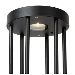 Borne extérieur JACKSON en aluminium avec LED intégré - Noir - Lucide