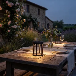 Borne extérieur JACKSON en aluminium avec LED intégré - Noir - Lucide