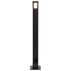 Borne extérieur LAWFORD en aluminium avec LED intégré - Noir - Lucide